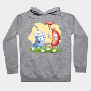 Funny Sausage And Beverage Hoodie